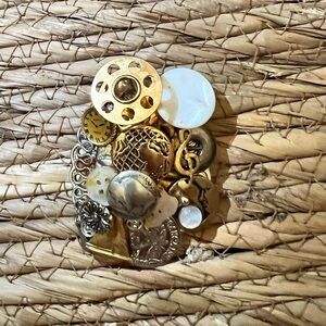 Vintage Brooch Pin Steampunk Watch Face Parts bobbin Button Artistic Mixed